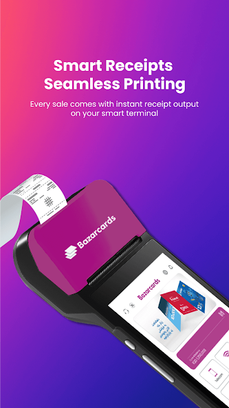 Bazarcards POS app report screen